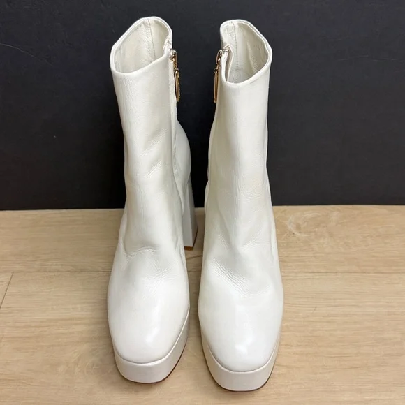 Larroudé Dolly Leather Platform Boots, Size 8 1/2 - Picture 4 of 12